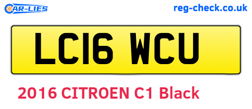 LC16WCU are the vehicle registration plates.