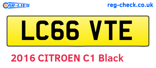 LC66VTE are the vehicle registration plates.