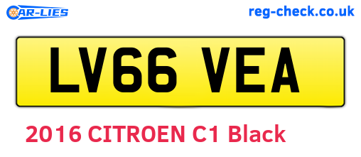 LV66VEA are the vehicle registration plates.