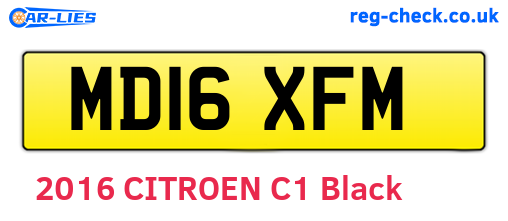 MD16XFM are the vehicle registration plates.