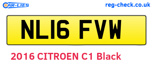 NL16FVW are the vehicle registration plates.