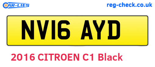 NV16AYD are the vehicle registration plates.