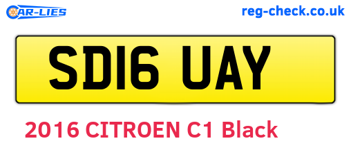 SD16UAY are the vehicle registration plates.