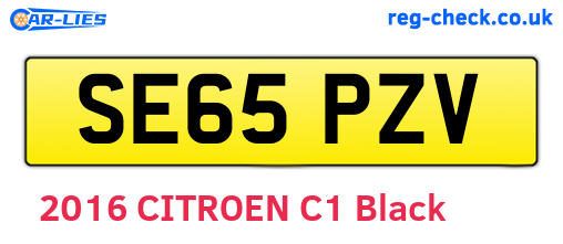 SE65PZV are the vehicle registration plates.