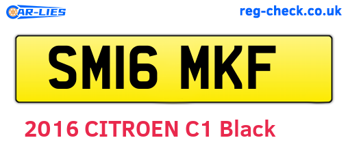 SM16MKF are the vehicle registration plates.