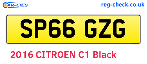 SP66GZG are the vehicle registration plates.