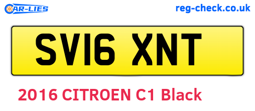 SV16XNT are the vehicle registration plates.