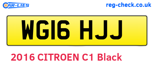 WG16HJJ are the vehicle registration plates.