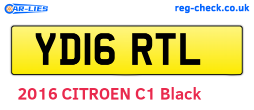 YD16RTL are the vehicle registration plates.