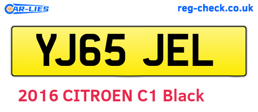 YJ65JEL are the vehicle registration plates.