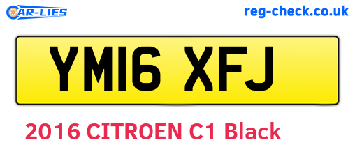 YM16XFJ are the vehicle registration plates.