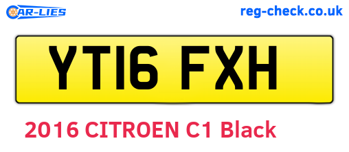 YT16FXH are the vehicle registration plates.