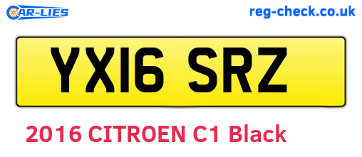 YX16SRZ are the vehicle registration plates.
