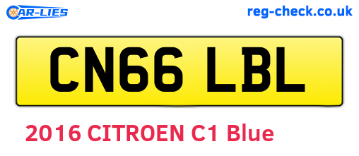 CN66LBL are the vehicle registration plates.