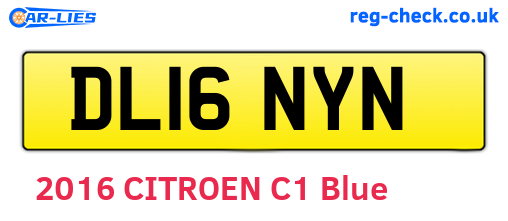 DL16NYN are the vehicle registration plates.