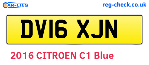 DV16XJN are the vehicle registration plates.