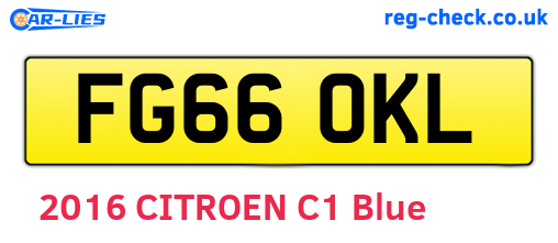 FG66OKL are the vehicle registration plates.