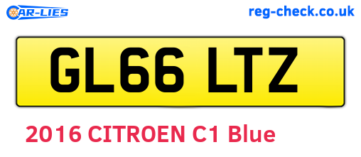 GL66LTZ are the vehicle registration plates.