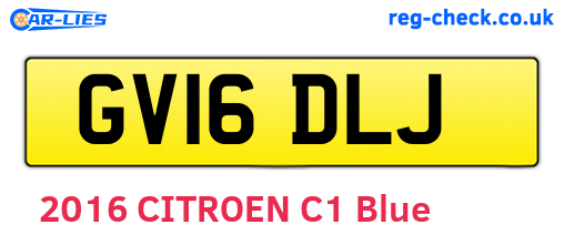 GV16DLJ are the vehicle registration plates.