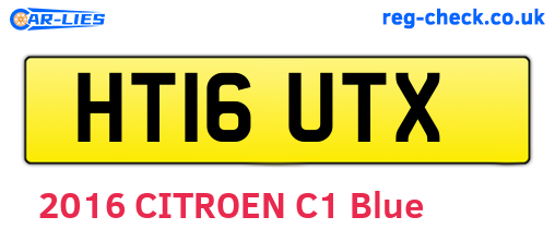 HT16UTX are the vehicle registration plates.