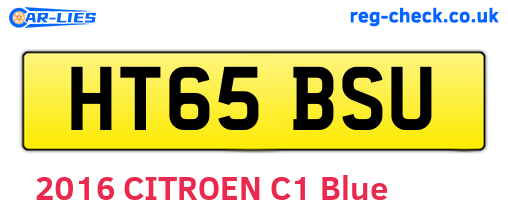 HT65BSU are the vehicle registration plates.