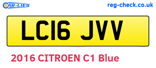 LC16JVV are the vehicle registration plates.
