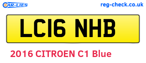 LC16NHB are the vehicle registration plates.