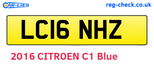 LC16NHZ are the vehicle registration plates.