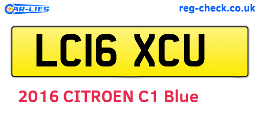 LC16XCU are the vehicle registration plates.