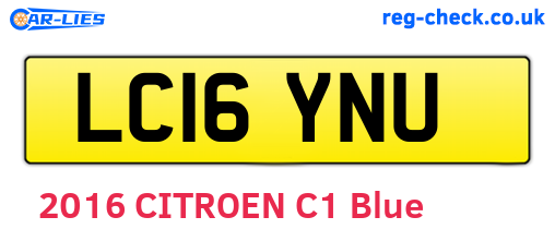 LC16YNU are the vehicle registration plates.