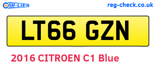 LT66GZN are the vehicle registration plates.