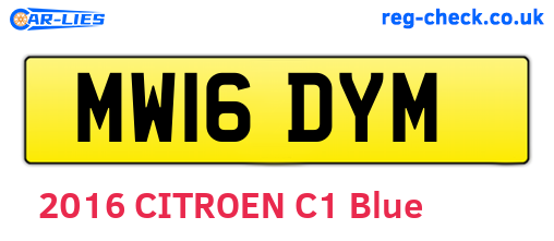 MW16DYM are the vehicle registration plates.