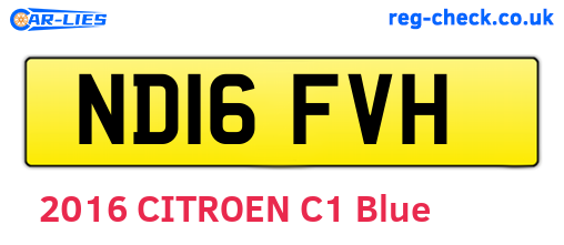 ND16FVH are the vehicle registration plates.