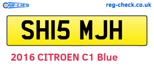 SH15MJH are the vehicle registration plates.