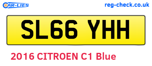 SL66YHH are the vehicle registration plates.