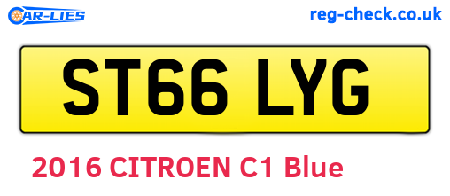 ST66LYG are the vehicle registration plates.