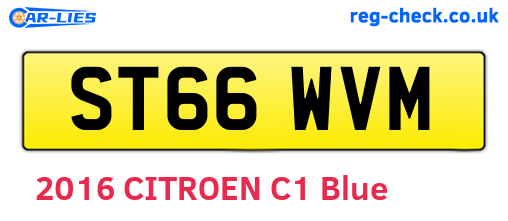 ST66WVM are the vehicle registration plates.