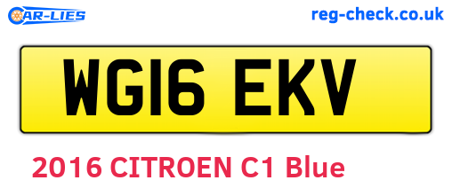 WG16EKV are the vehicle registration plates.