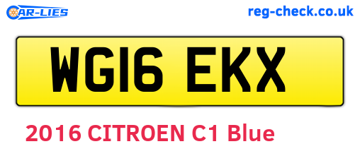 WG16EKX are the vehicle registration plates.