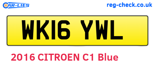WK16YWL are the vehicle registration plates.
