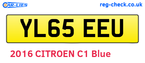 YL65EEU are the vehicle registration plates.