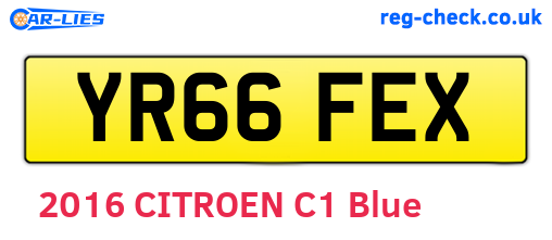 YR66FEX are the vehicle registration plates.