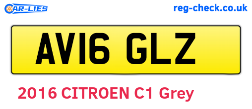 AV16GLZ are the vehicle registration plates.