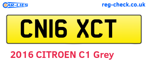 CN16XCT are the vehicle registration plates.