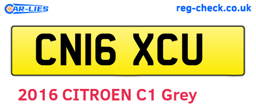 CN16XCU are the vehicle registration plates.