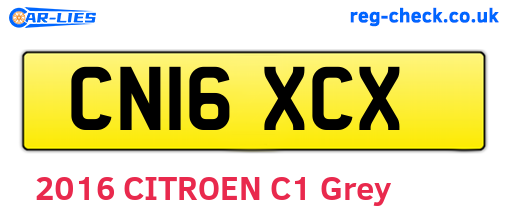 CN16XCX are the vehicle registration plates.