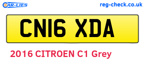 CN16XDA are the vehicle registration plates.