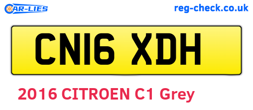 CN16XDH are the vehicle registration plates.