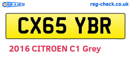 CX65YBR are the vehicle registration plates.