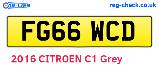 FG66WCD are the vehicle registration plates.